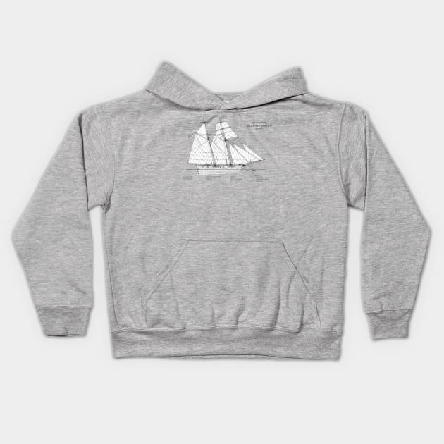 Alexander Hamilton United States Revenue Cutter - ABDpng Kids Hoodie by SPJE Illustration Photography